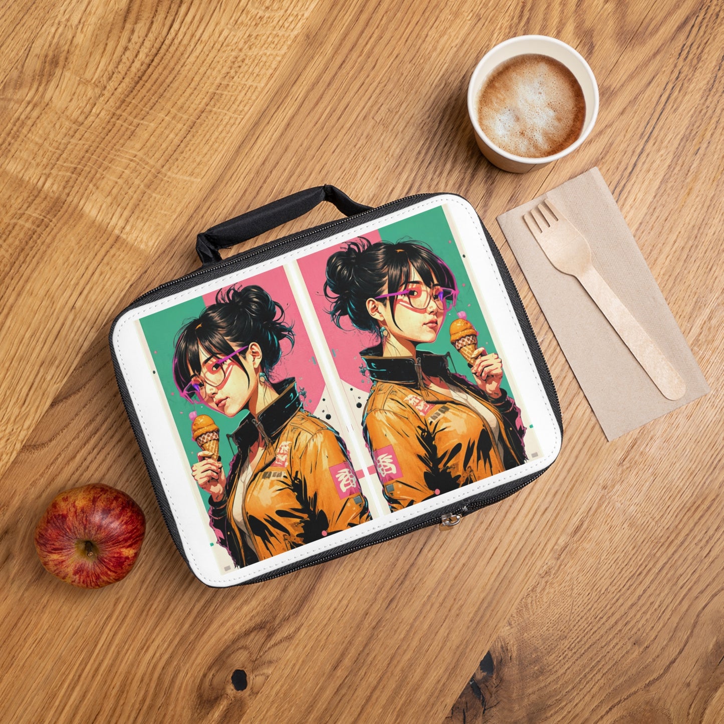 Stylish Lunch Bag with Retro Design | Perfect for School, Work, and Picnics